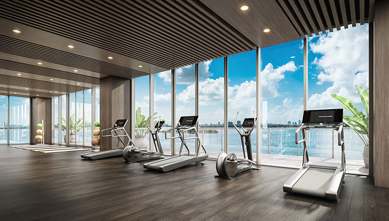 Elysee, New Luxury Boutique Tower in Edgewater Miami - Gym