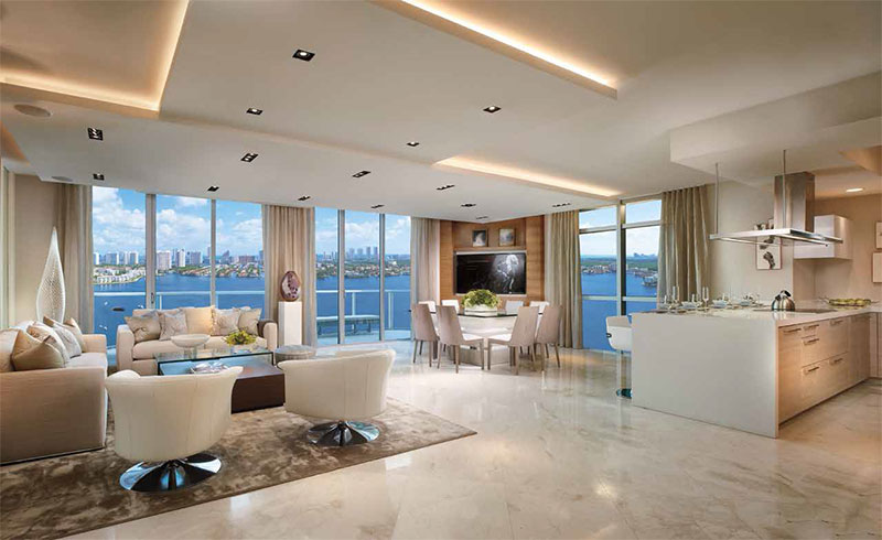 Marina Palms Yacht Club & Residences - Living Room