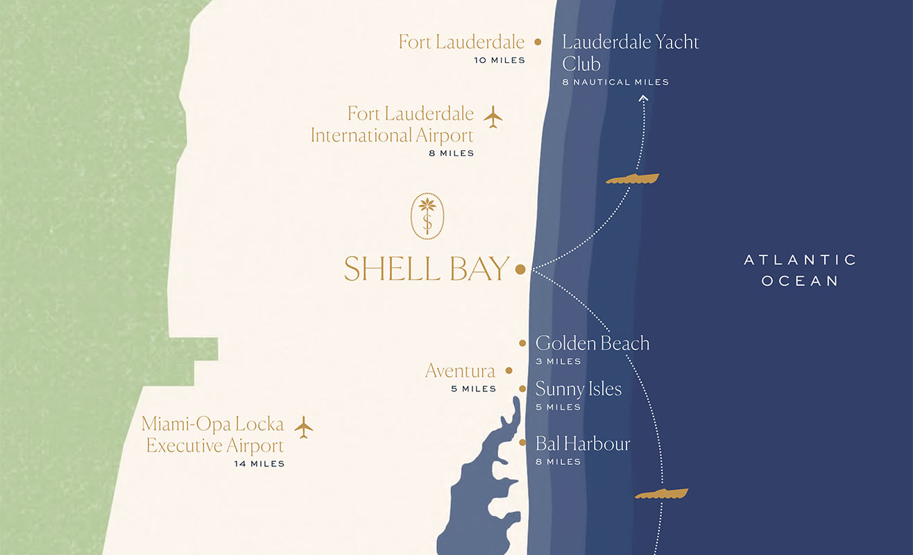 Shell Bay Hallandale Beach Location