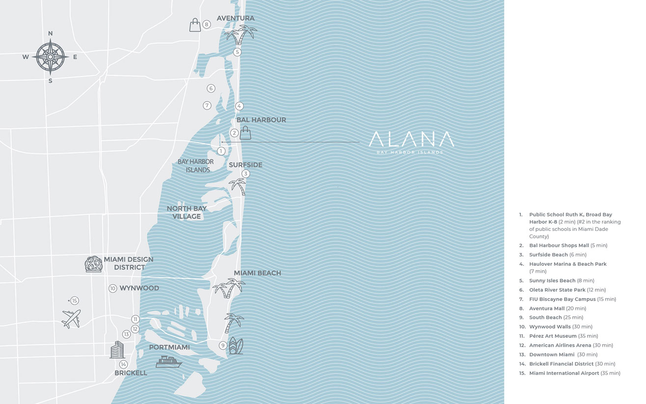 Alana, Bay Harbor Islands Location