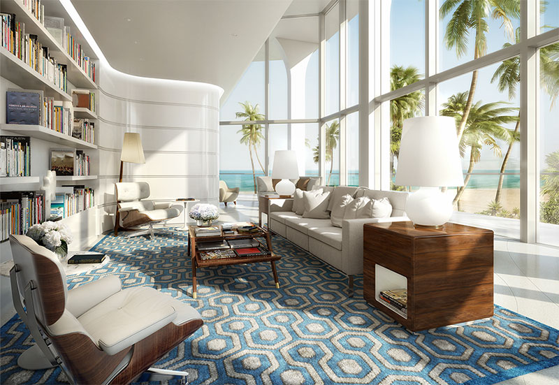 New Jade Signature Residences in Sunny Isles Beach - Library