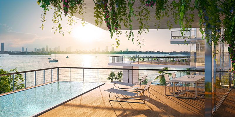 Monad Terrace Waterfront Residences in South Beach, Balcony