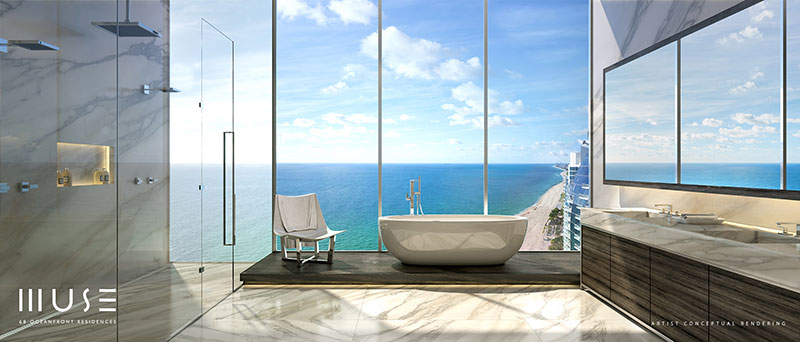 MUSE Sunny Isles Residences - Master Bathroom