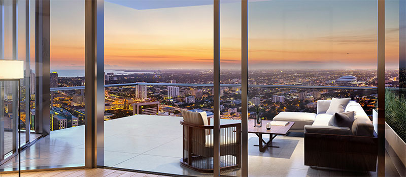 Paramount at Miami WorldCenter Residences in Miami, Outdoor Living Room