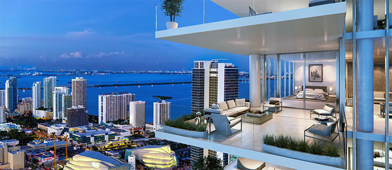 Paramount at Miami WorldCenter Residences in Miami, Outdoor Living Room