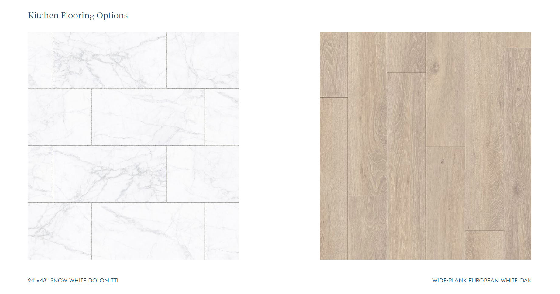 Rivage Bal Residences A & B Kitchen Flooring Options