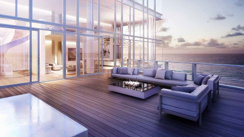 The Surf Club Four Seasons Residences in Miami Beach, Terrace